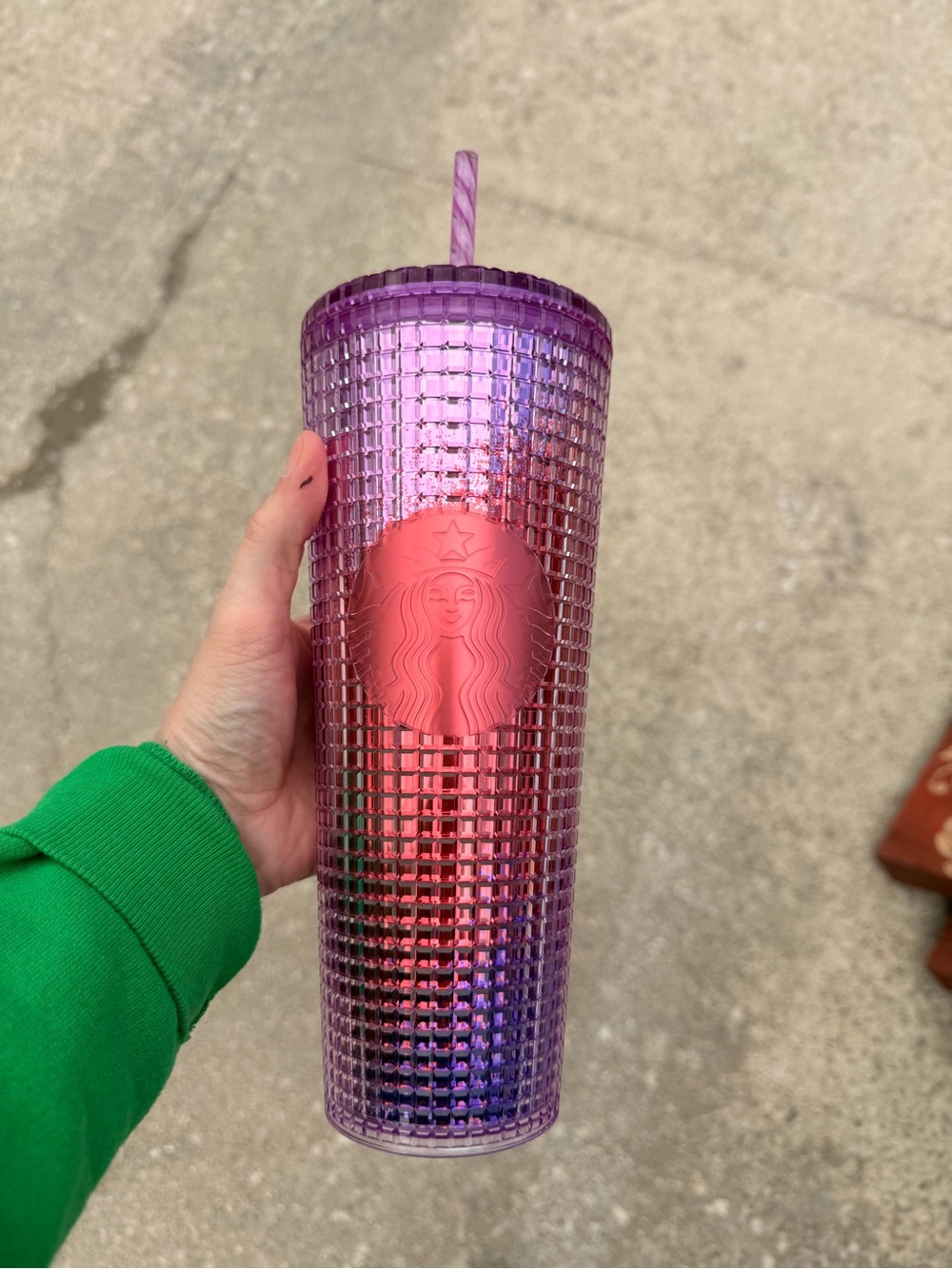 Starbucks Purple Studded Cold Cup with Matching Lid